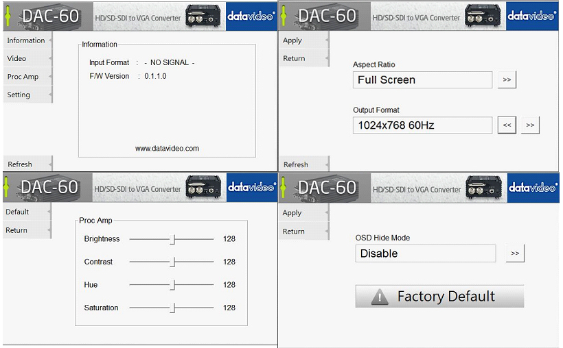 DAC-60 3G/HD/SD-SDI ―VGAコンバーター
